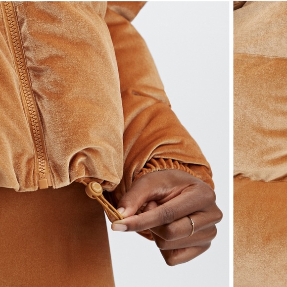 VELVET PUFFER COAT IN GOLDEN 🍯 HONEY ✨ - Picture 7 of 8